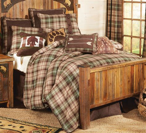 Rustic Bedding Sets: King Size Durango Plaid Comforter Set | Black Forest Decor