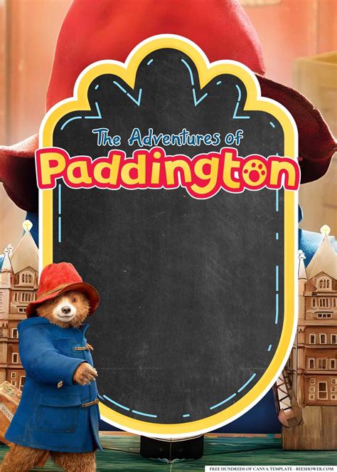 Download Image of FREE-Paddington Bear-Canva-Templates (12) | Beeshower