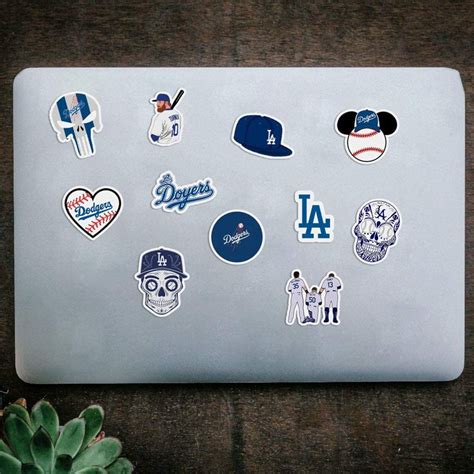 46 PCS Dodgers Stickers Fanart Los Angeles Baseball Team - Etsy