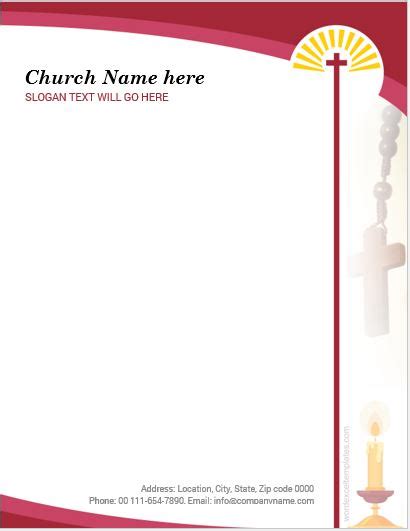 5 Best MS Word Church Letterhead Templates | Word & Excel Templates