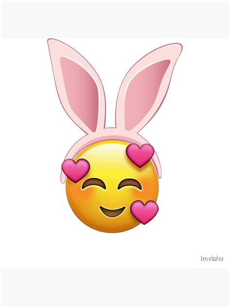 "Bunny ears lovely emoji " Poster for Sale by Imvishu | Redbubble