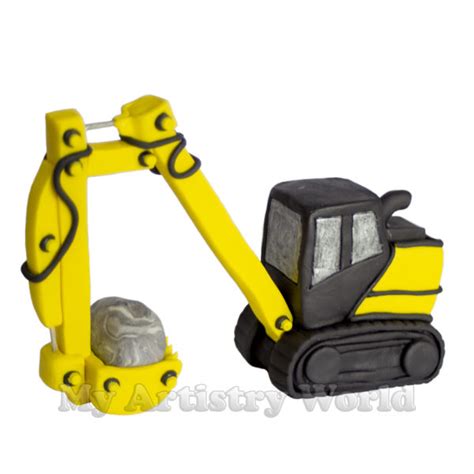 Excavator cake topper - My Artistry World