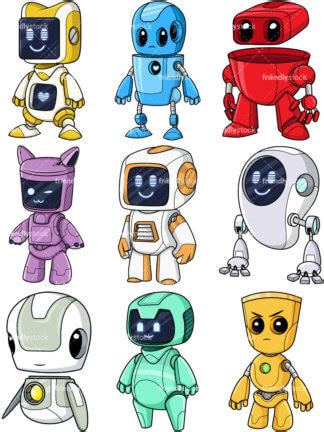 Pin by Kenseiger J on Cute Chibi Robots | Robot illustration, Robot ...