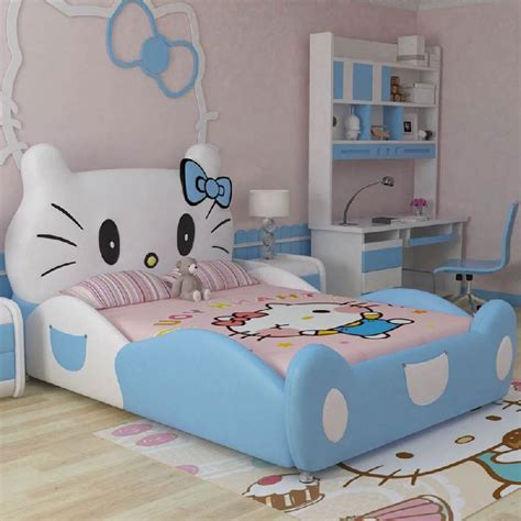 Modern Hello Kitty Pink Leather Children Bed Manufacturer Supplier in ...