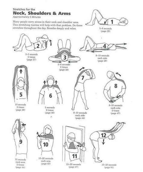 Stretching Exercises For Neck Shoulders And Back - Exercise Poster