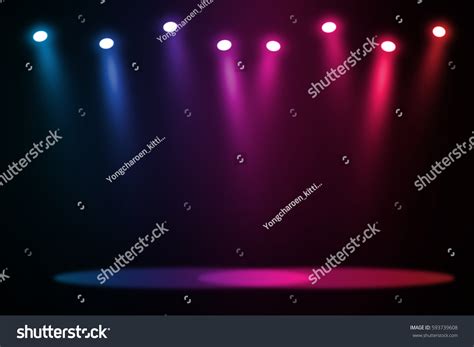 Concert On Stage Background Flood Lights Stock Illustration 593739608 ...