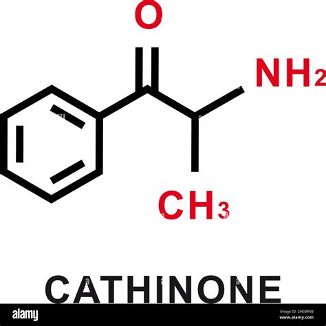 Cathinone chemical formula. Cathinone chemical molecular structure. Vector illustration Stock ...