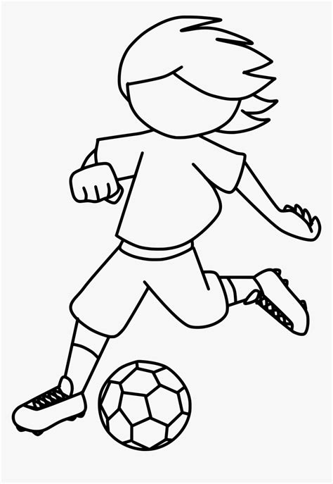 Kicking Football Clipart Clipart Black And White Clipart - Drawing A ...