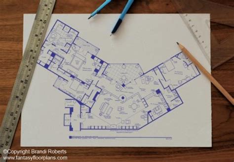 Frasier Apartment Floor Plan | Buy a Poster of Frasier Crane's home