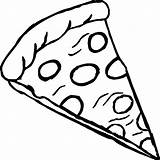 Pepperoni Pizza Coloring Page sketch template