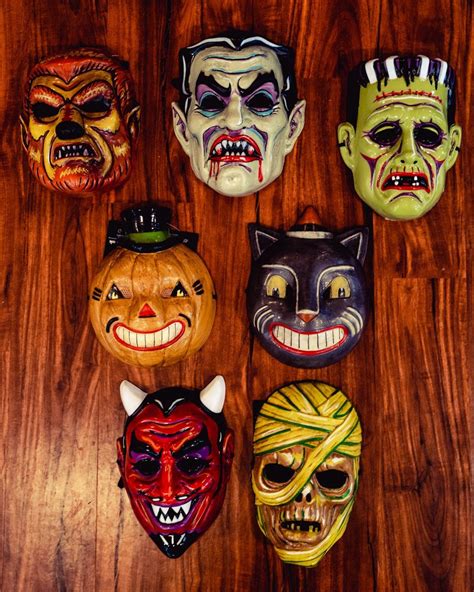 Vintage Halloween Masks | Halloween masks, Vintage halloween, Halloween ...