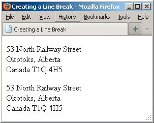 Creating a Line Break | Working with Text in HTML5 | Peachpit