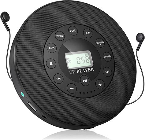 Portable CD Player with Bluetooth, CD Player Portable with Stereo ...