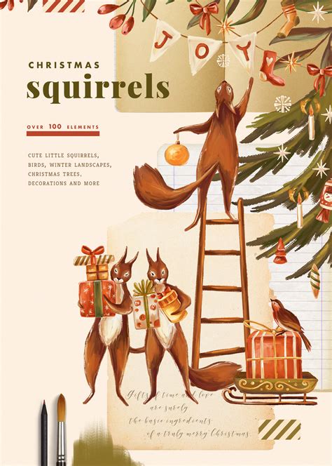 Christmas Squirrels on Behance