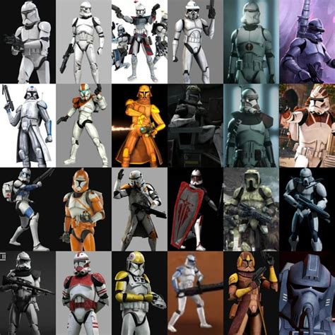 Every Clone Trooper Variant (Canon) : r/StarWars