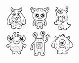 Cute Monster Coloring Pages To Print sketch template