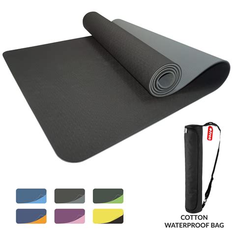 Black & Grey Yoga Mat | Comfy Mat