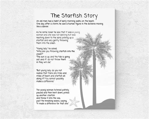 Starfish Story Printable Free - Free Printable