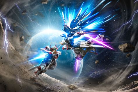 ArtStation - Astray red frame VS Strike freedom gundam