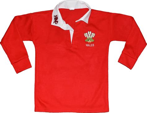 Wales Welsh Cymru Rugby Shirts Full Sleeve for Boys and Girl by Active wear Size 22,to 33 ...