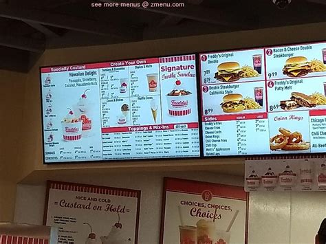 Menu at Freddy's Frozen Custard & Steakburgers fast food, Lansdale