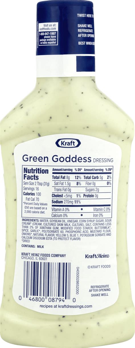 Kraft Lite Ranch Dressing Nutrition Facts – Besto Blog