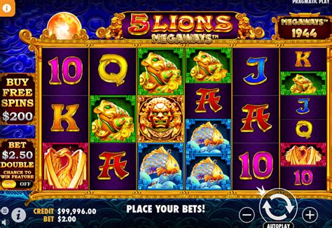 5 Lions Megaways Slot | Play Online | RTP: 96.50%