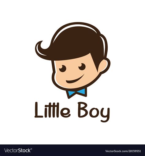 Little boy logo Royalty Free Vector Image - VectorStock