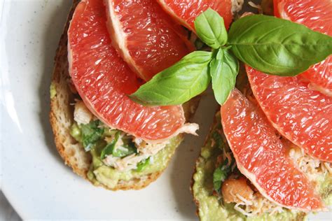 Avocado Toast Topped with Dressed Crab and Grapefruit. – Wish to Dish