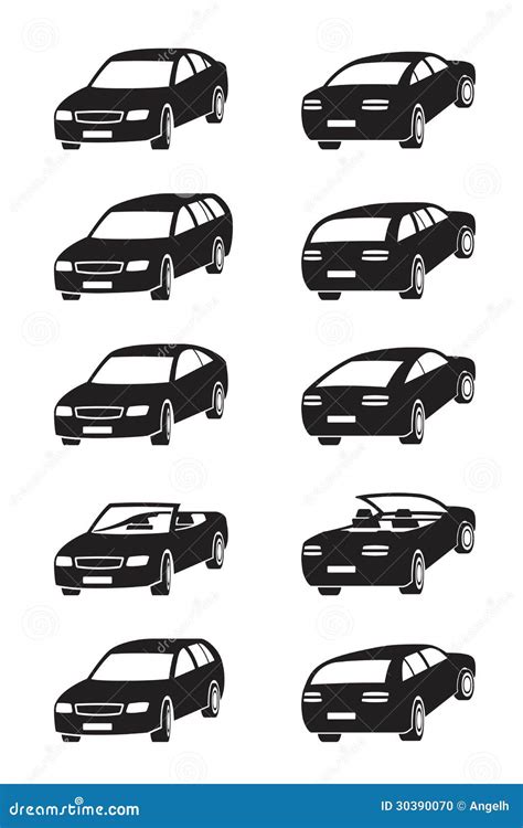 Different Cars in Perspective Stock Vector - Illustration of limousine, energy: 30390070