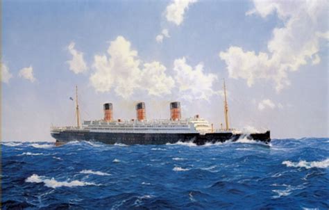 RMS Berengaria (Cunard Line) - Stephen Card artist | Passenger ship, Cruise ship, Ship paintings