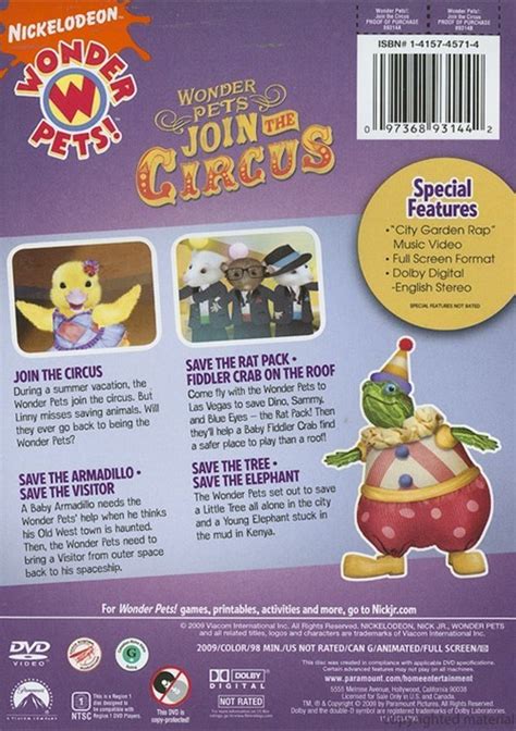 Wonder Pets: Join The Circus (DVD 2008) | DVD Empire