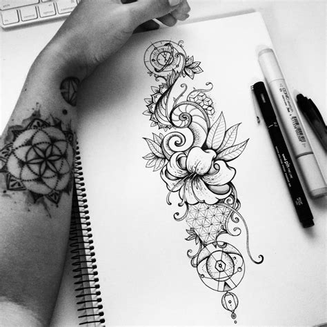 Geometric nature ~ Tattoo design on Behance