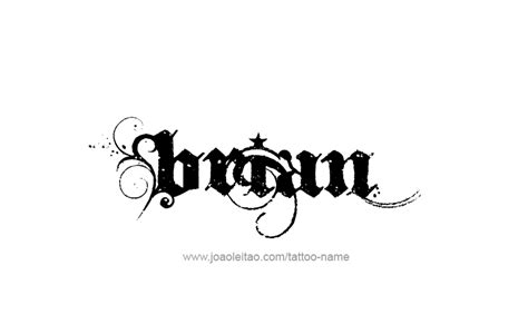 Brian Name Tattoo Designs