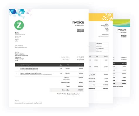 Invoice Template | Free Invoice Templates Download - Zoho Invoice