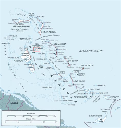 Bahamas Islands Mapa