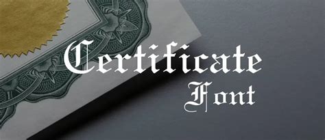 Certificate Font Free Download