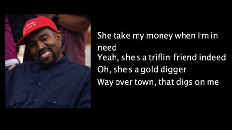 Kanye West Gold Digger Lyrics in 2021 | Kanye west lyrics, Kanye west ...