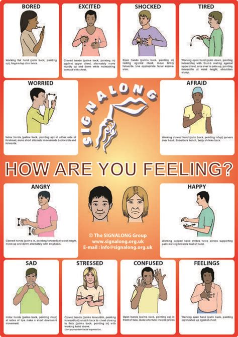 Feelings Poster #signlanguageposter | Sign language for kids, Sign ...