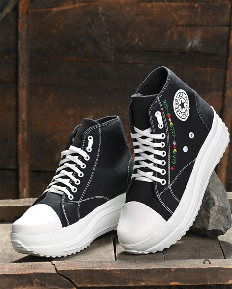 Buy Women's Black Sneakers Online in India at Bewakoof