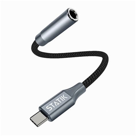 Audio Adapter | AUX to USB C Headphone Jack Converter | USB-C to 3.5mm