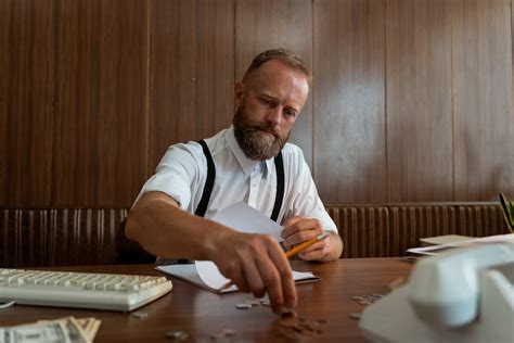 A Man Counting Coins · Free Stock Photo