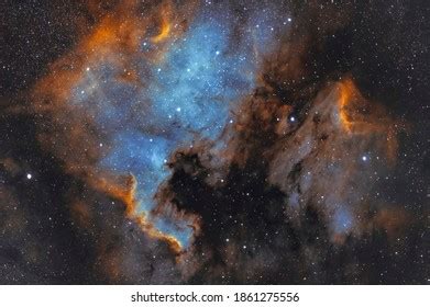 North America Pelican Nebula Hubble Palette Stock Photo 1861275556 ...