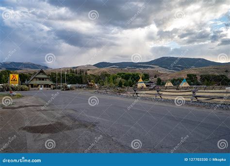 Dubois KOA Holiday Campground, Wide Angle View Editorial Image - Image ...