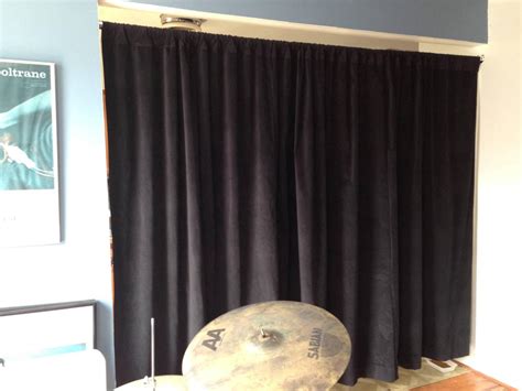 10% Off on Black Recording Studio Noise/Sound Reduction Cotton Velvet Curtain 84 in H Panel ...