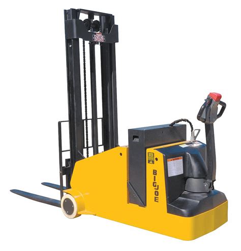 BIG JOE Electric Lift, Electric Push Stacker, 2200 lb. Load Capacity, Lifting Height Max. 128 ...