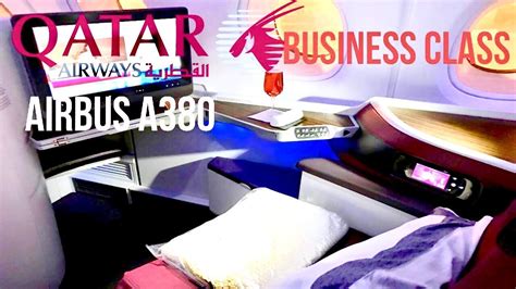 Qatar Airways Airbus A380 Business Class Doha to Bangkok - YouTube