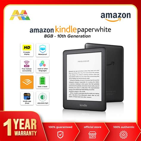 Amazon Kindle Paperwhite 6" with Built-in Light, Wi-Fi - WaterProof 8GB ...