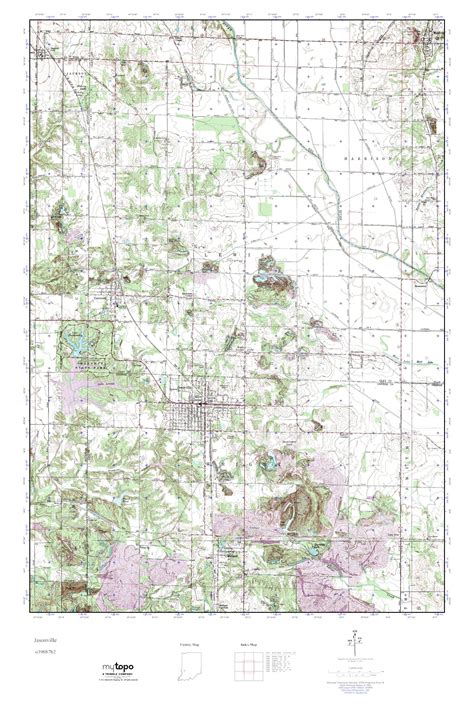 MyTopo Jasonville, Indiana USGS Quad Topo Map