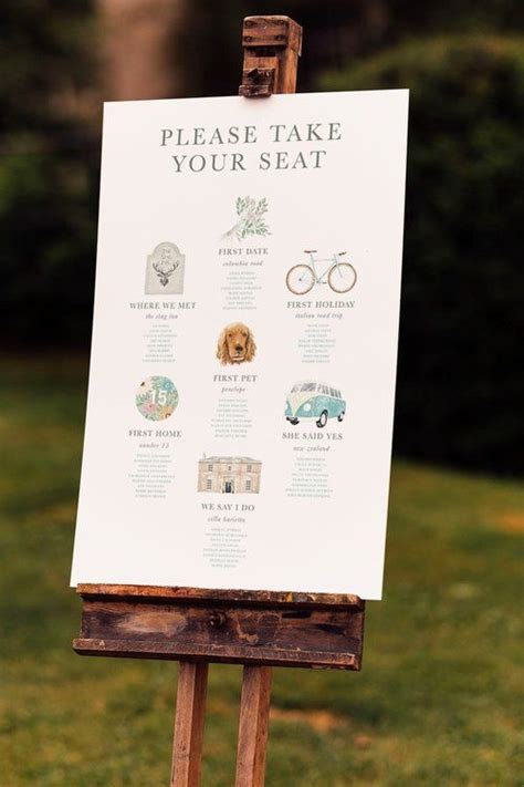 Bespoke illustrated table plan ideas – Artofit